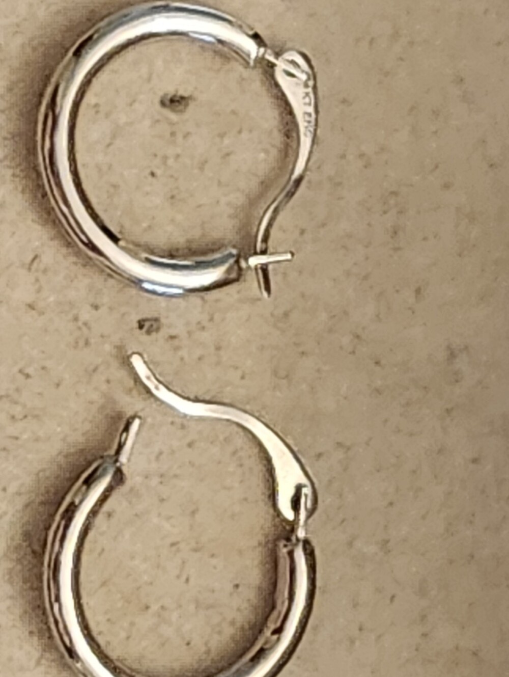14kt White GoldvClassic  Hoop Earrings - Women Jewelry 12mm